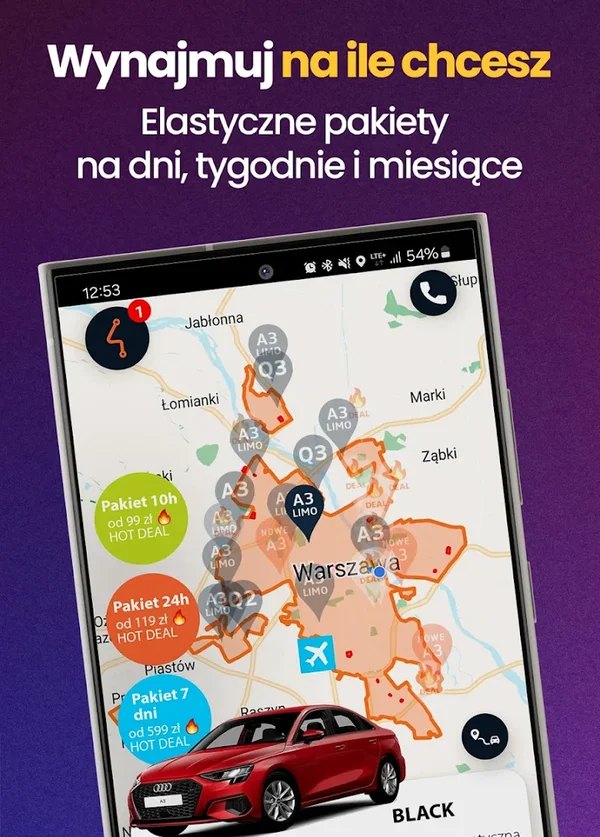 Ekran aplikacji 4Mobility